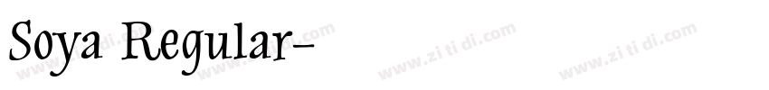 Soya Regular字体转换